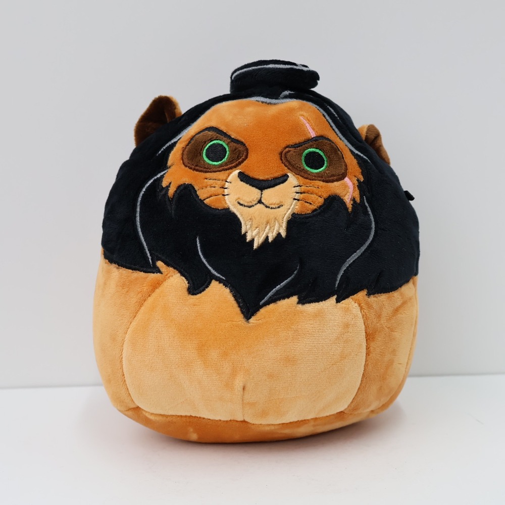 Disney Squishmallows Scar The Lion King 8 Inch Plush Kellytoy  Orange Black